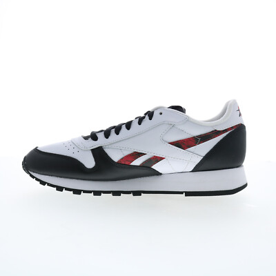 Reebok Classic Leather Take Action Mens White Lifestyle Sneakers Shoes
