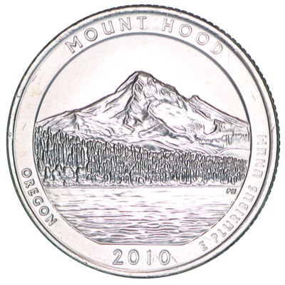 2010 D Parks Quarter Mount Hood America the Beautiful Satin Finish