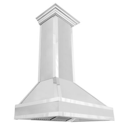 ZLINE 36'' NEW PRO DESIGNER WALL RANGE HOOD STAINLESS STEEL 24'' DEEP 655MR-36