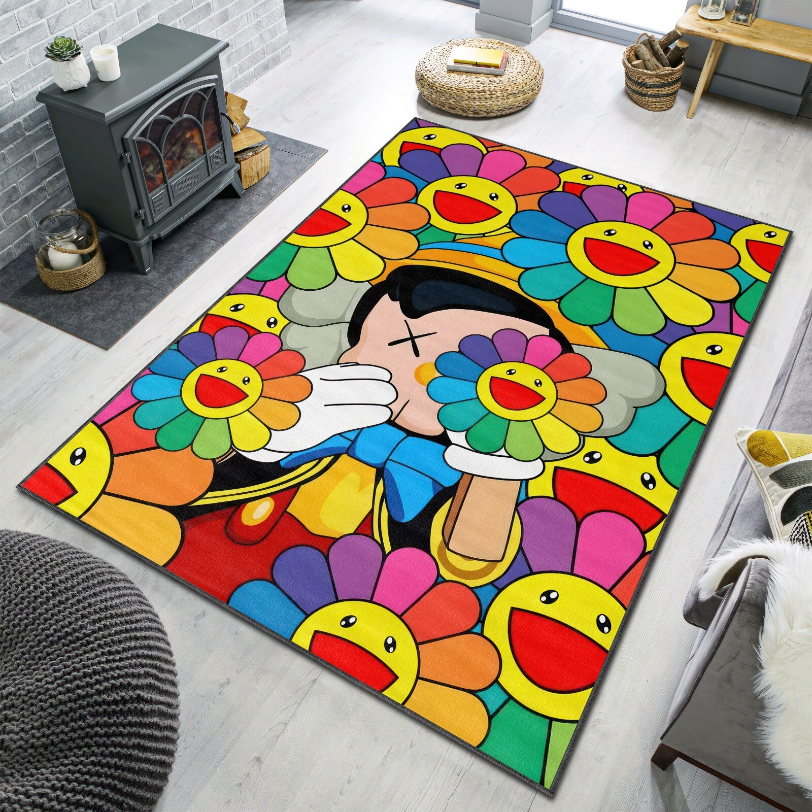 【新品】MIYOSHI RUG ラグ FLOWER CHAIR RUG STUDIO SEVEN ラグ ラグマット x MIYOSHI RUG Chair Rug