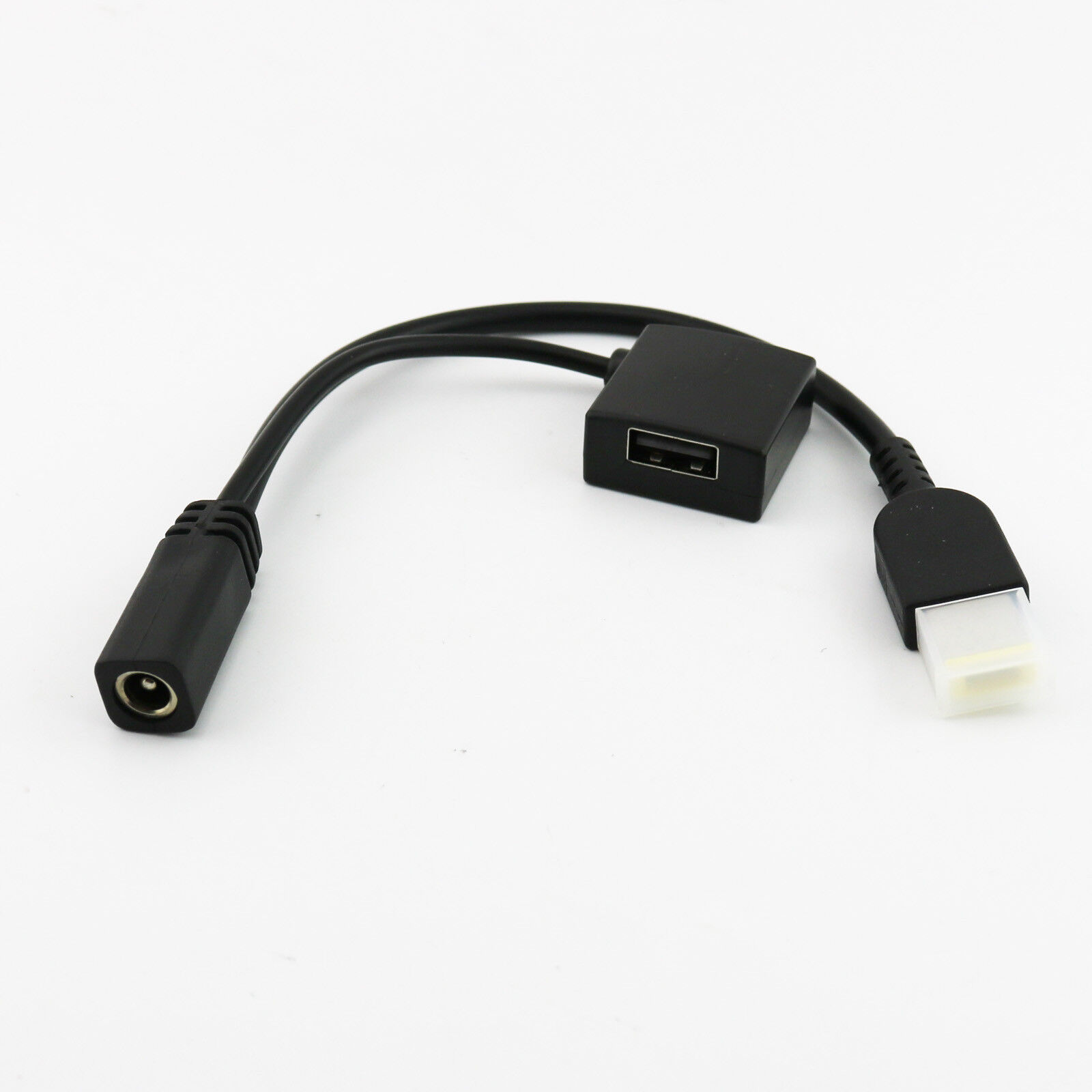 1x 2 in 1 5.5x2.1mm Female to Square Plug End Pigtail and USB Charger Cable