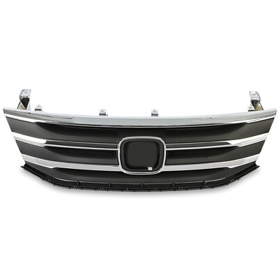 Front Black Grill Grille w/ Chrome Molding Trim For Honda Odyssey 2011 2012 2013