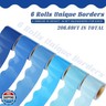 EggSun 6 Rolls 206.69ft Bule Bulletin Board Decorations, Bulletin Board Borders for Classroom, Boho Scalloped Trim Boho Borders for Back to School Theme Classroom Office Decor Supplies(Blue)