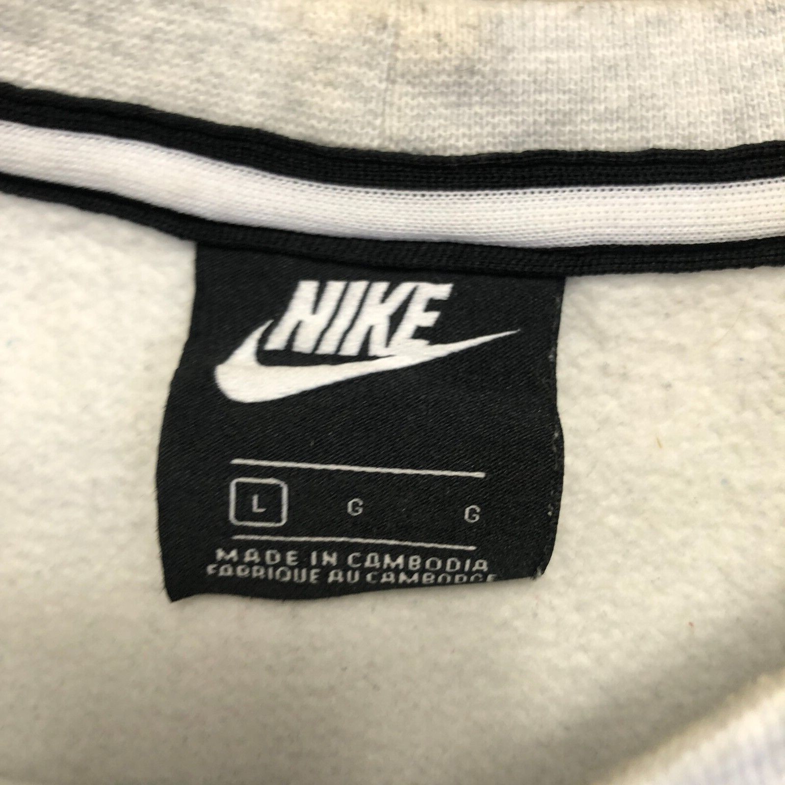 Nike Sweatshirt Mens L Large Grey Crew 