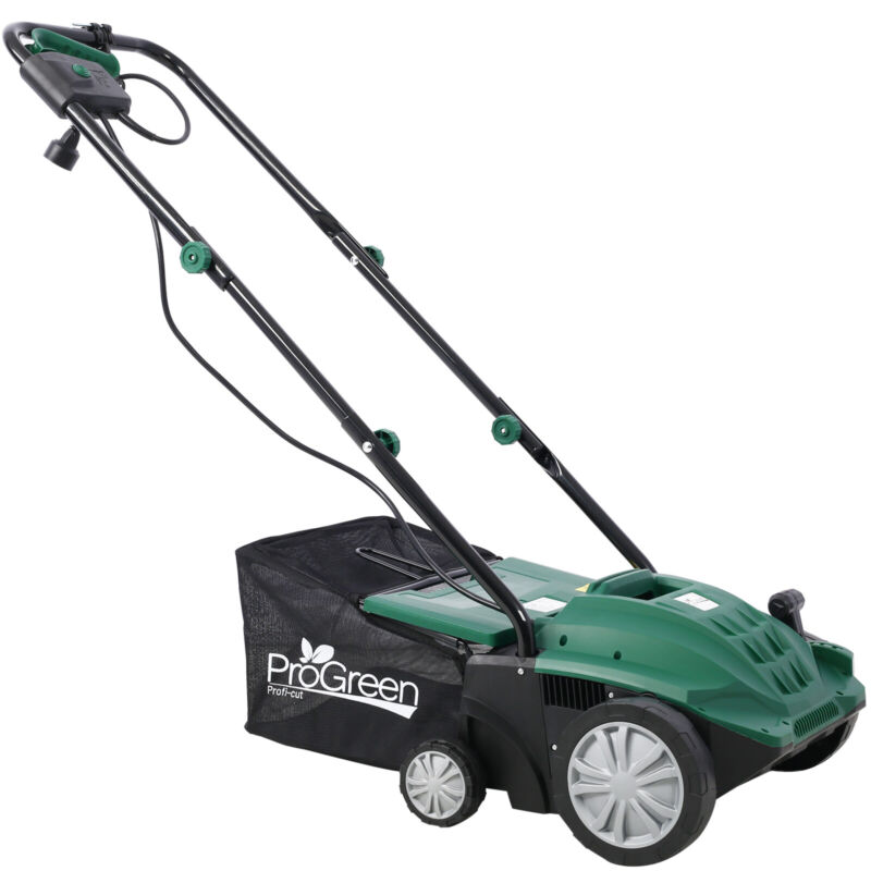 2-In-1 Electric Lawn Dethatcher W/ Collection Bag 13 Inch 12 Amp Scarifier