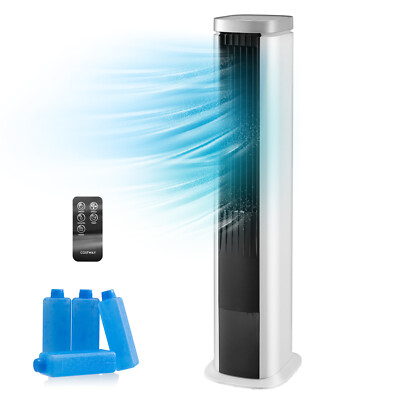 3-In-1 Portable Evaporative Air Cooler 40'' Bladeless Cooling Tower Fan w/Timer