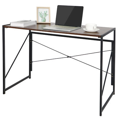 Home Office Computer Desk Writing Modern Simple Study Industrial Style Folding