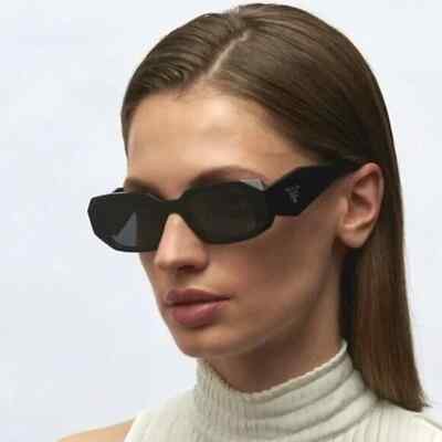 Pre-owned Prada Pr 17ws 1ab5so Black Dark Grey Lens Unisex Sunglasses Authentic In Gray