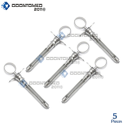 5 Dental Anesthetic Syringe Self-Aspirating 1.8CC-Dental Instruments