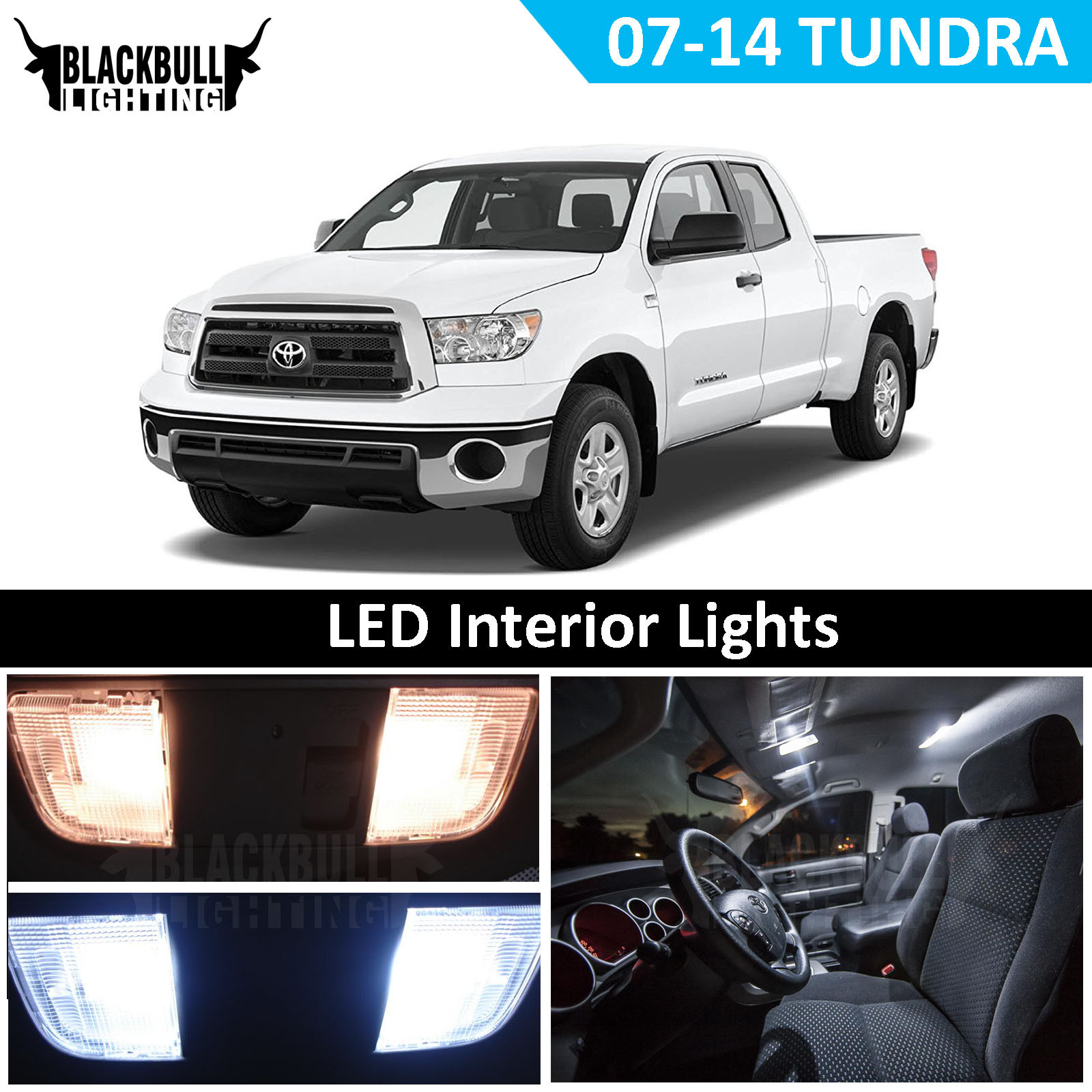 Details About White Led Interior Light Accessory Replacement Kit For 2007 2014 Toyota Tundra