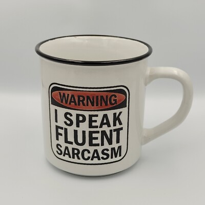 3D Texture I Speak Fluent Sarcasm Coffee Tea Mug Comedy Joke Gag Gift