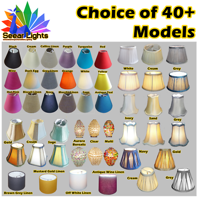 Clip On the Bulb Mini Lampshades Shades for Light Fittings Wall Lamps Retro Look