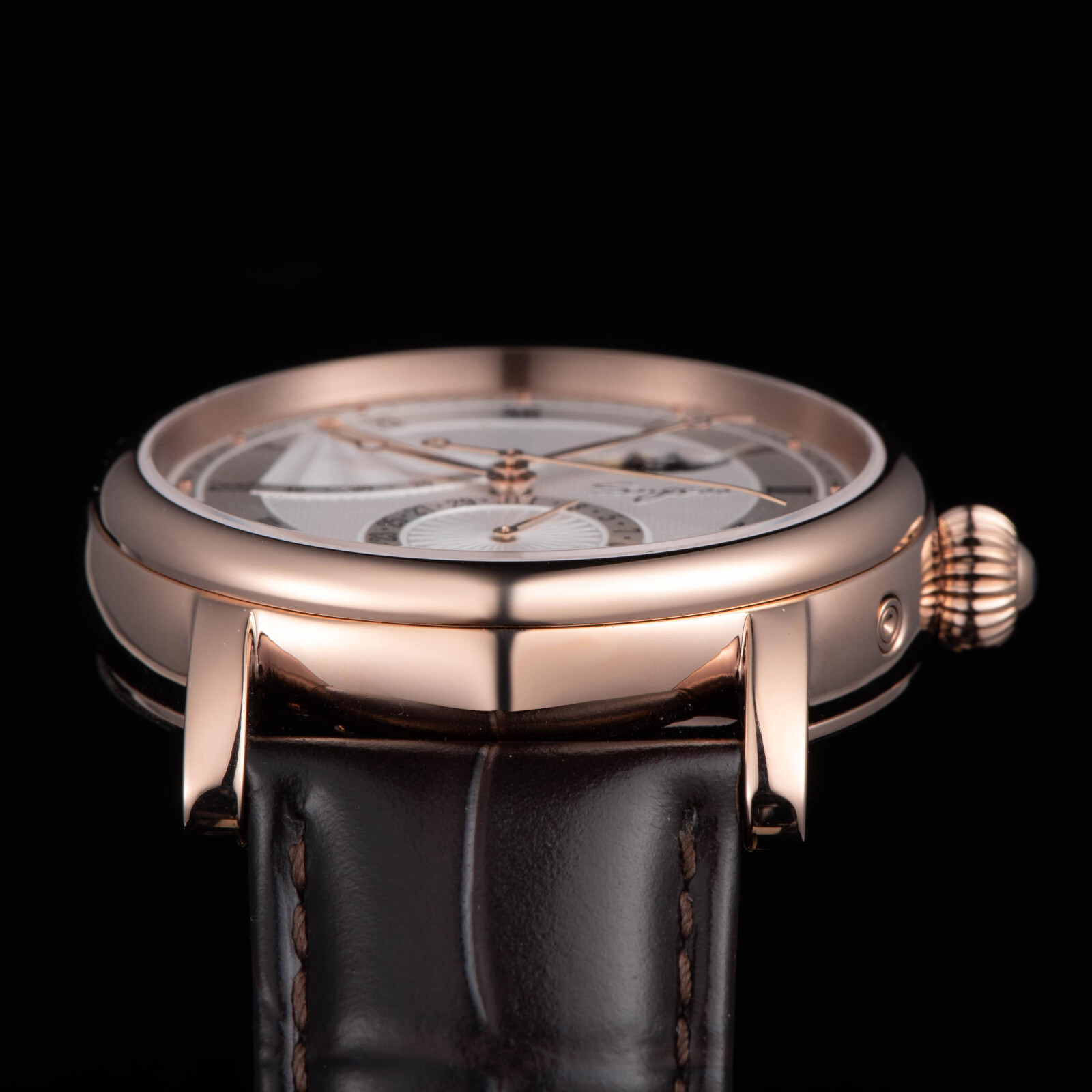 Pre-owned Sugess Moonphase Master High Beat Mechanical Mens Watch Seagull 1963 Su2153gw