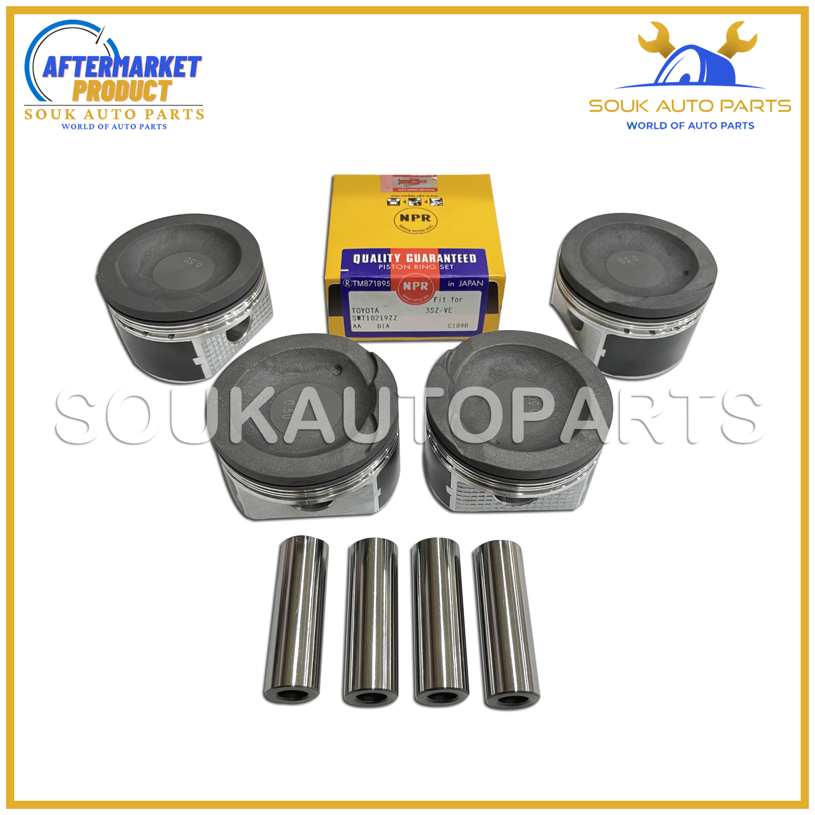13101-BZ100 PISTON & RING SET 3SZ-VE 72.50mm 0.50Size For