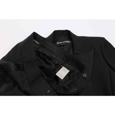 TOM FORD2 Piece Black Cut Out Back Blazer Skinny Pants Set tuxedo Suit Size 40
