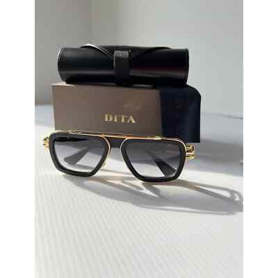 Pre-owned Dita Lxn-evo Dts403-a-01 Matte Black Gold Gray Gradient Lens Sunglasses Authenti