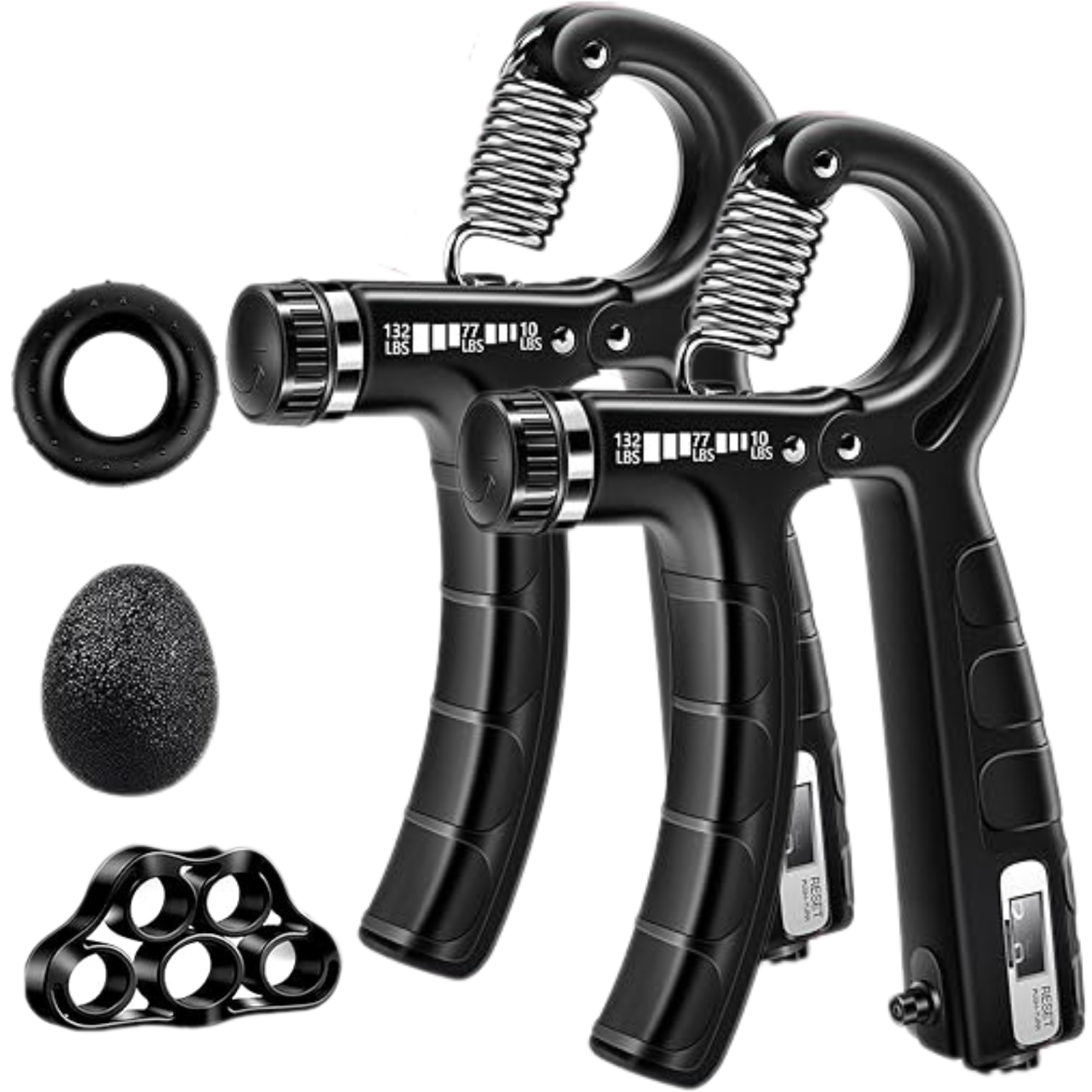 Adjustable Resistance Hand Grip Strengthener Workout Kit Ring Finger Stretcher