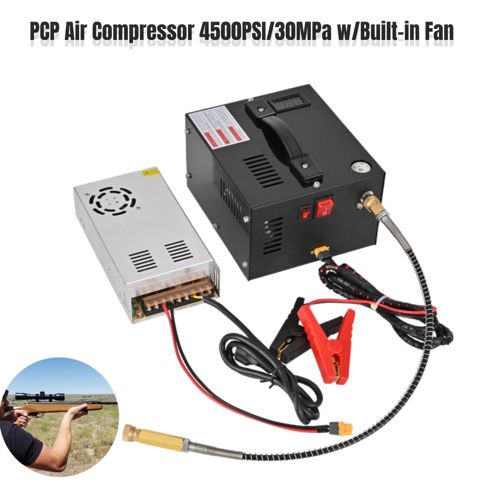W/built-in Fan Manual-stop 4500psi/30mpa 12v/110v/220v