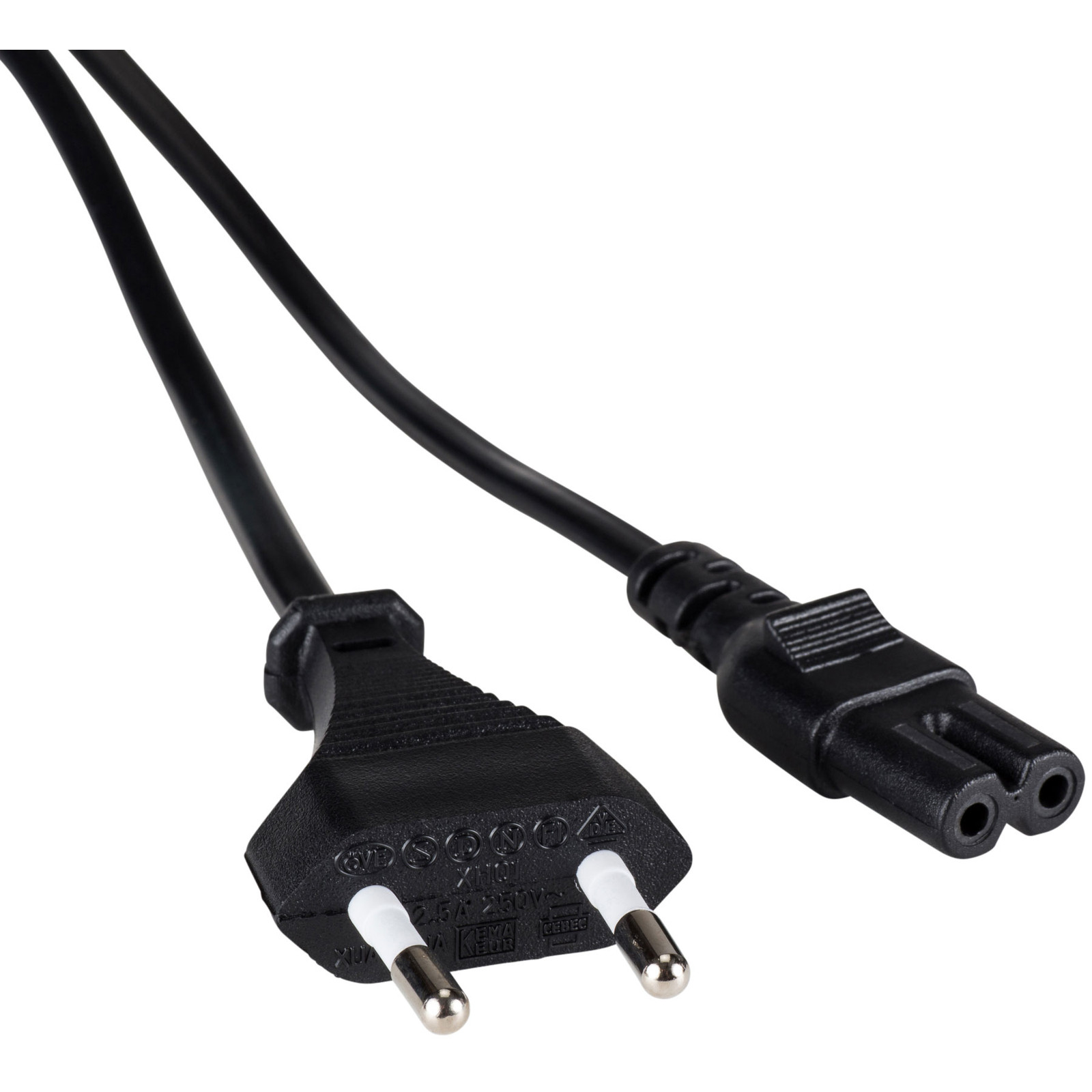 NonPolarized 2Pin European FigureEight AC Power Cord 6 ft