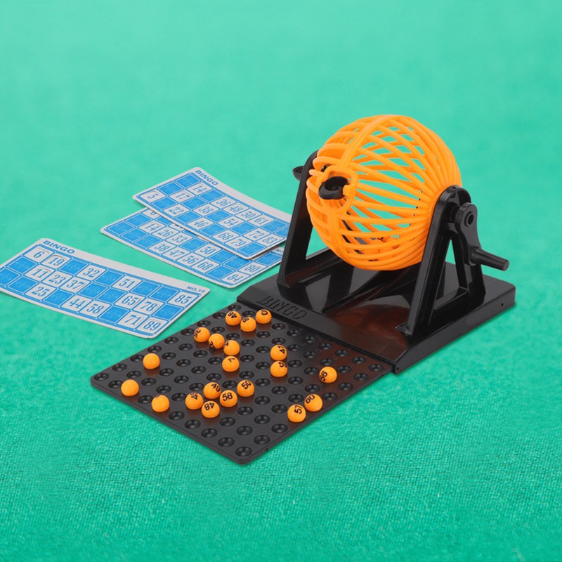 Family Party Bingo Lotto Game with 12 Cards 90 Bingo Revolving Balls