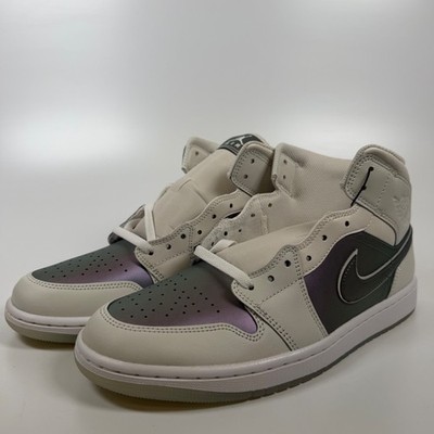 Air Jordan 1 Mid SE Phantom Iridescent Mens Size 11 IH4107-030 White Purple
