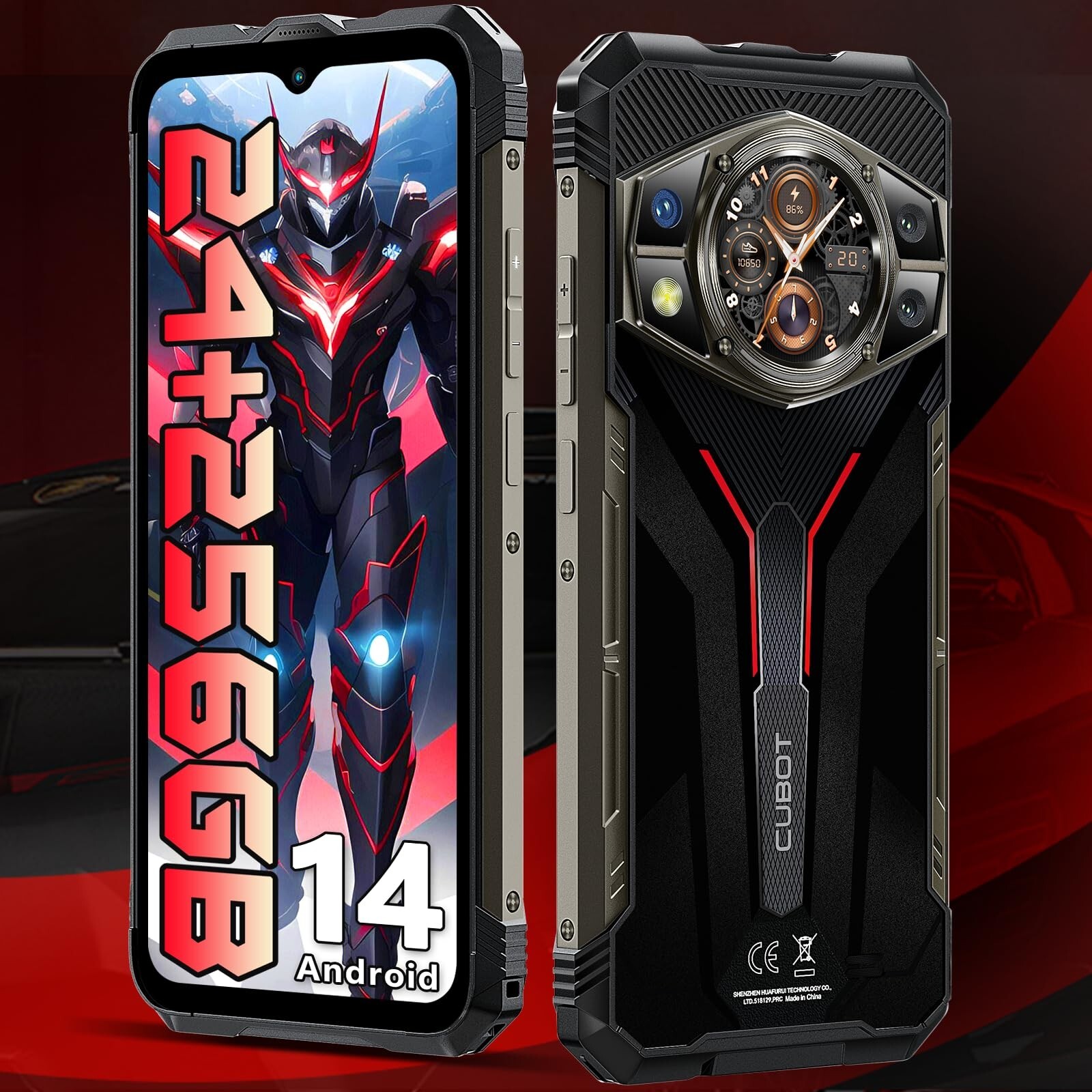 CUBOT King Kong AX Rugged Phone Unlocked-Android 14 / MTK Helio G99 Smartphone