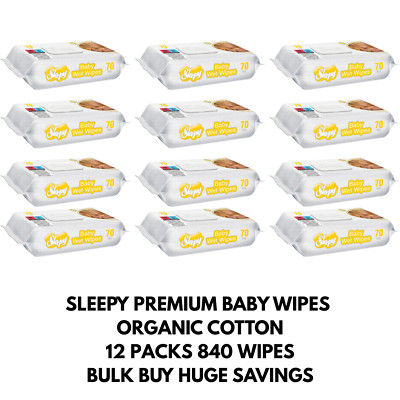 Sleepy Baby Wipes | Sensitive Skin | Organic Cotton | Bulk Savings
