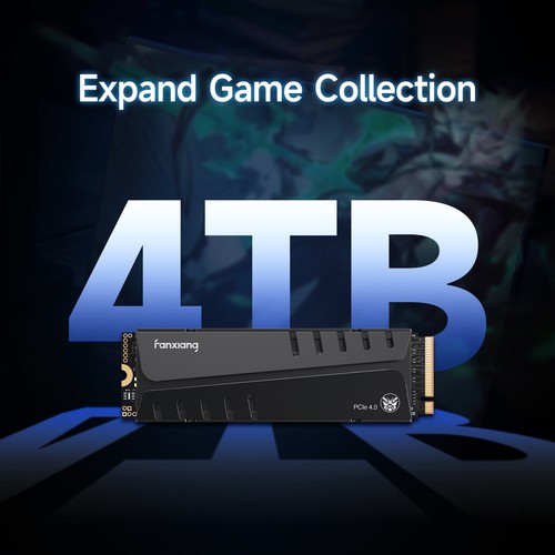Fanxiang SSD 4TB PS5 M.2 NVME With Heat Sink 7300MBS PCIe 4.0 Solid State Drive
