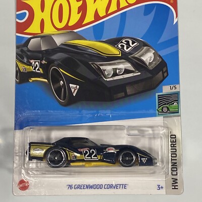 Hot Wheels '76 Greenwood Corvette Black #21 21/250 2022 HW Contoured 1/5