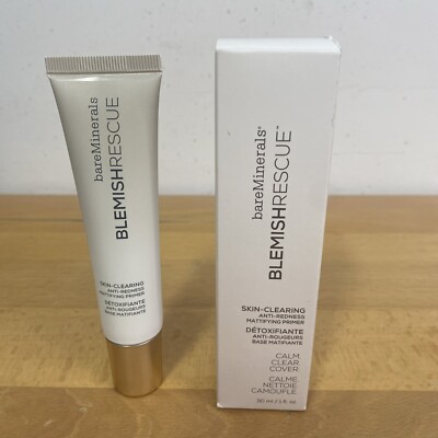 bareMinerals Blemish Rescue Skin Clearing Mattifying Primer - 30mL / 1 Oz NIB