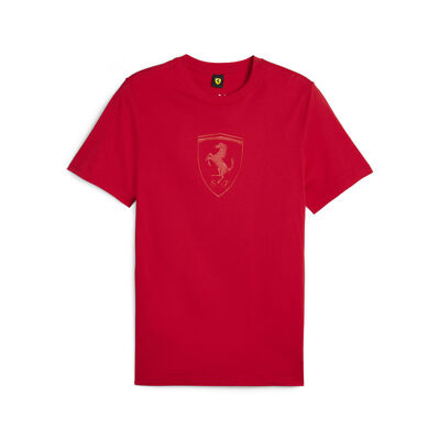 PUMA Mens Scuderia Ferrari Race Big Shield Motorsport Tonal Tee