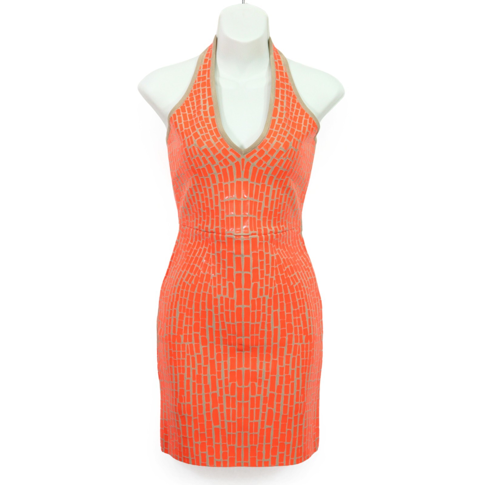 ★赤字セール／即発♪★BCBGMAXAZRIA フィット＆フレアドレス★ レッド（赤）系 BCBG MAXAZRIA(ビーシービージーマックス