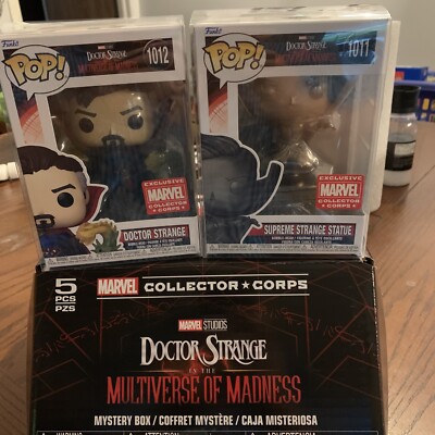 Dr Strange Funko Pop Lot Marvel Collector Corps 1012 1011 Doctor Multiverse Madn