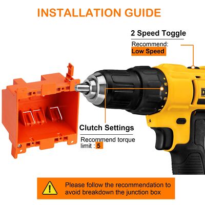 [3 Pack] Two Gang Electrical Outlet Box,25 Cubic Inch Junction Box,Old Work B...