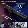 TrixHub 365nm Black Light Flashlight, UV Flashlight Rechargeable with LCD Display, Powerful Ultraviolet Lights for Pet Urine Detection, Resin Curing, Blood Tracking, Scorpion, Uranium Glass, A/CLeak
