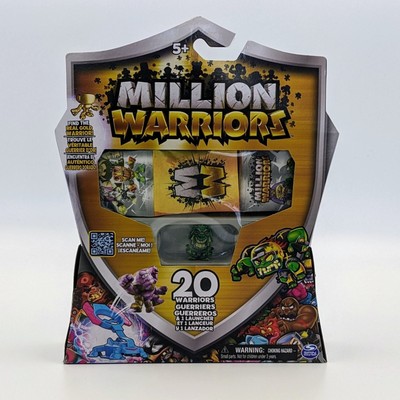 MILLION WARRIORS 20 Pack Blind Bags Mega Awesome SILVER Box Rare w Glowing Grin