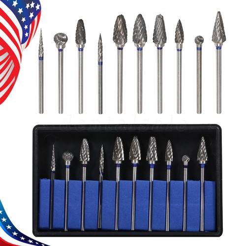 10x Denta lTungsten Carbide Dental Acrylic Bur Drill 2.35mm Fit Teeth Handpiece