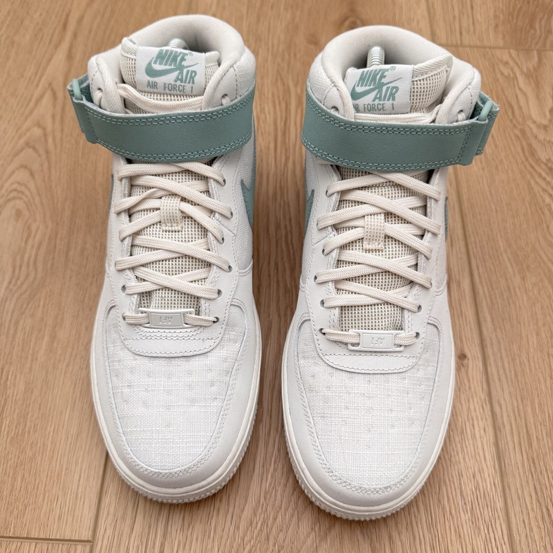 Nike Air Force 1 '07 Mid Summit White Mineral Teal Sail Sz 9