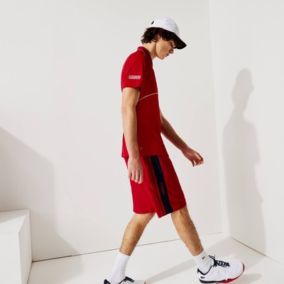 

Легкие шорты Lacoste Mens SPORT с боковыми полосками NVRE-4XL, Red / navy blue, Shorts