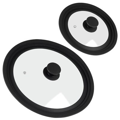 Universal Lid for Pots Pans and Skillets 2 Pack Pan Cover fit 7" 8" 9" & 10" ...