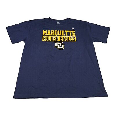 NWOT Men's Pro Edge Marquette Golden Eagles NCAA Navy Blue T-Shirt Size XL