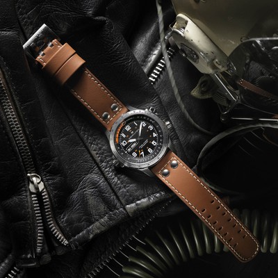 Pre-owned Hamilton - H77755533 - Khaki Aviation X-wind Day Date Auto Office Automatic