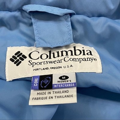 Columbia Sportswear Interchange Core Baby Blue Ski Jacket Shell Only Size Medium