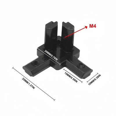 2020 3 Way Hidden Corner Bracket Connector Hardware For 2020 Aluminum Extrusion