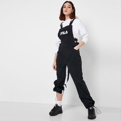 

Fila Nadelle Dungaree Suit Womens Black Casual Lifestyle Спортивная одежда Низ, Черный