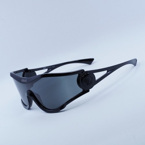 Pre-owned Versace Ve4475 536087 Black/dark Grey 42-142-110 Sunglasses Authentic In Gray