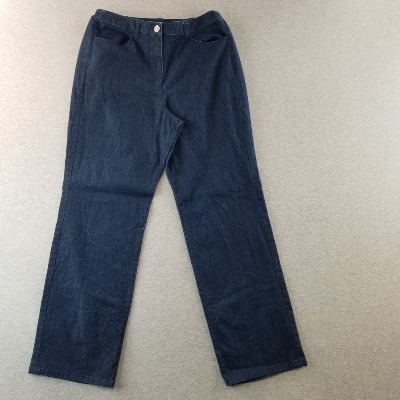 Appleseed Jeans Women's Sz 8P Stretch Waist Sides Dark Wash Normcore Cute Trendy