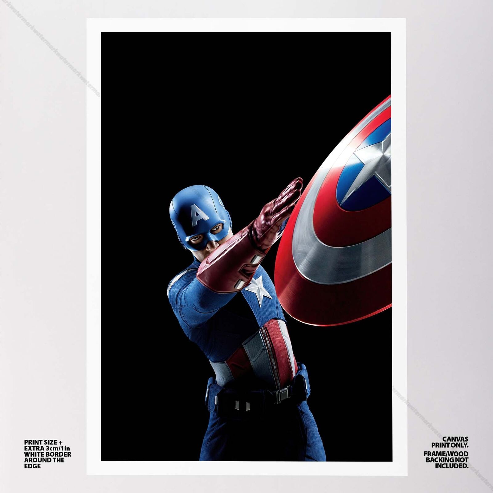 Captain America Poster Canvas Avengers Movie MCU Steve Rogers Marvel Print #969