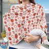 Coldinair Strawberry Pink Car Seat Cover for Babies Girls,Soft Stretchy Nursing Cover,Breathable Infant Carseat Canopy,Shopping Cart/High Chair/Stroller Covers