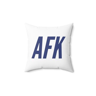 AFK Away From Keyboard Decorative Square Pillow White & Blue Gamer Gaming Kids